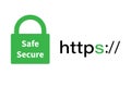 Secure connection with https.HTTPS Protocol-secure browsing. The concept of browser and network security. Royalty Free Stock Photo